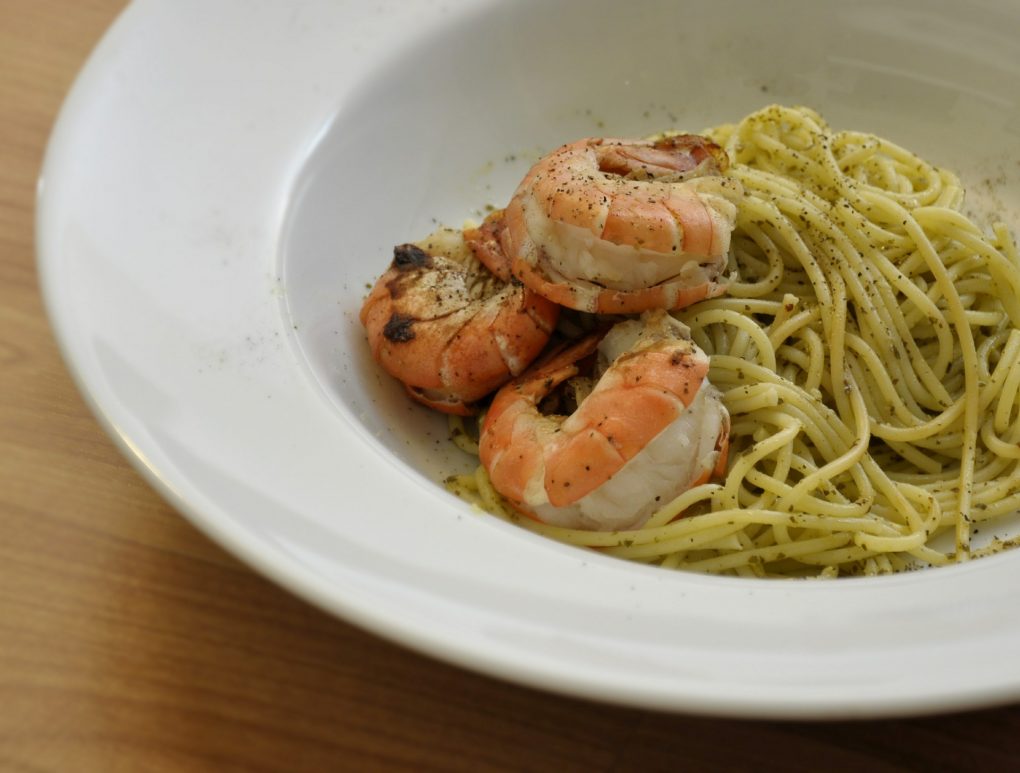 Spaghettio Aglio Olio e Scampi Rezept