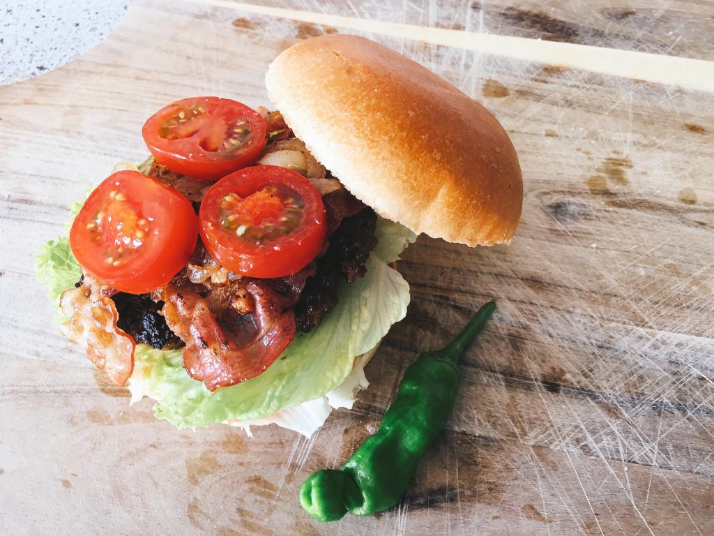 American Bacon Burger Rezept