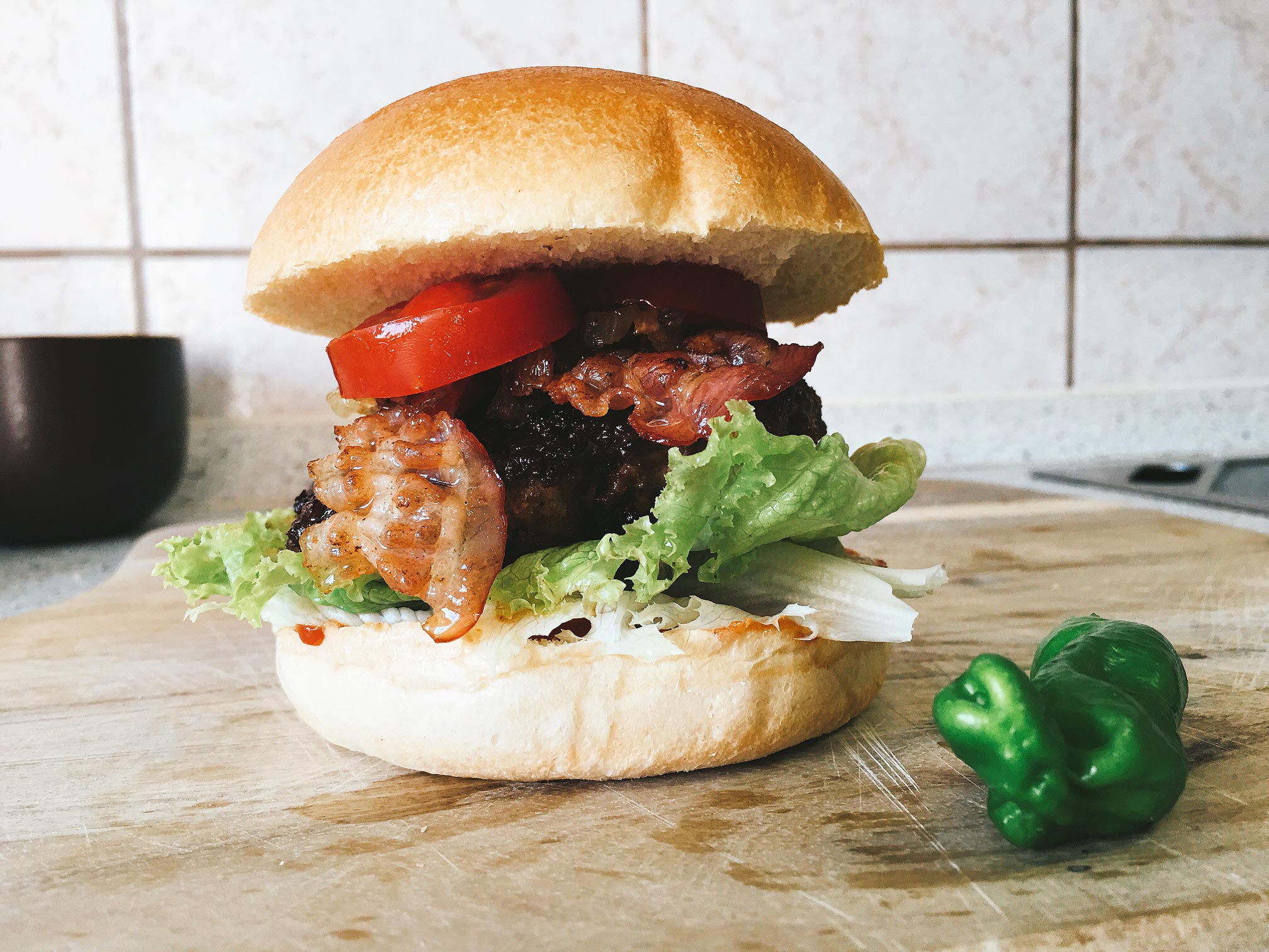 BBQ Bacon Burger 🍔 Rezept Chilirezept.de