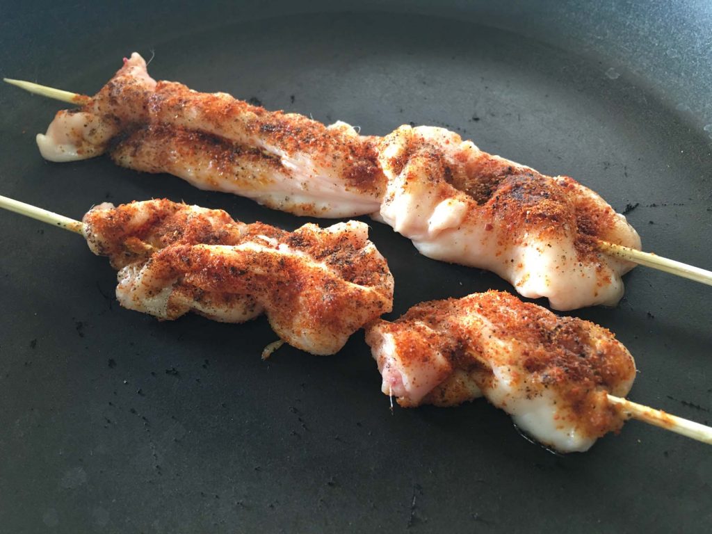 Hähnchenhautspieße