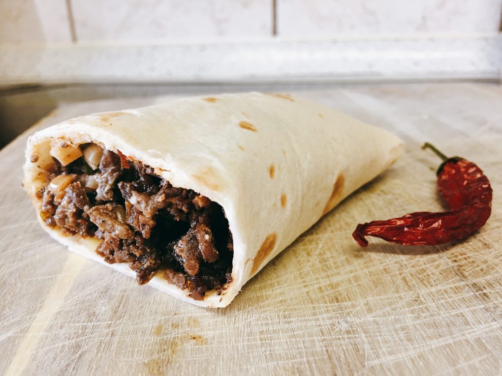 Wrap mit Hackfleisch