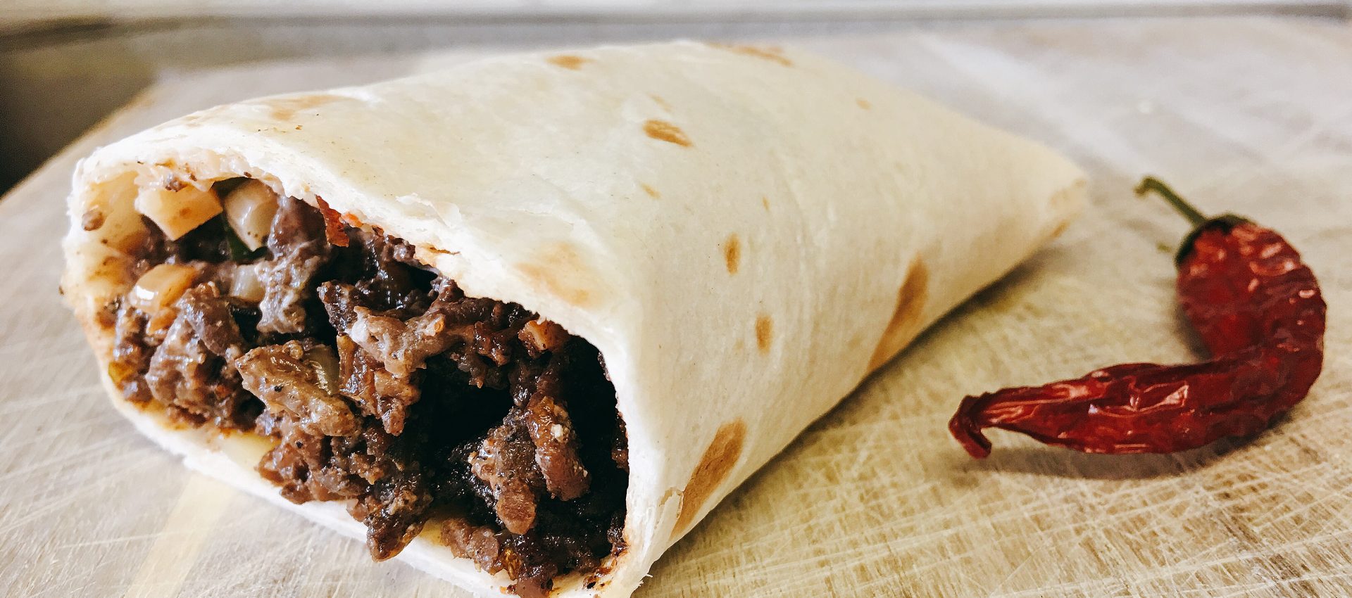 Wrap mit Hackfleisch