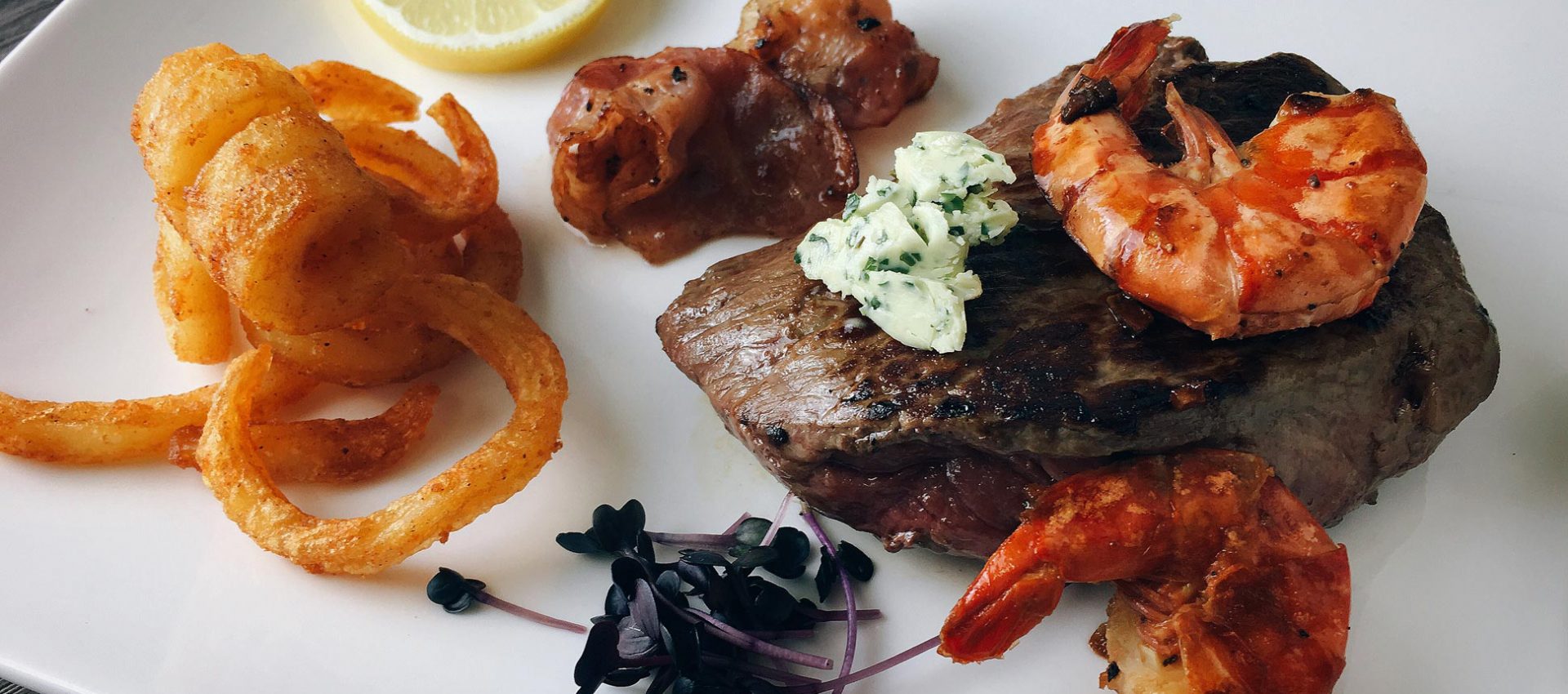 Surf and Turf Rindersteak mit Black Tiger Garnelen