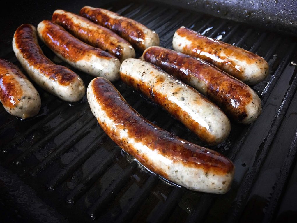 Bratwürste braten Pfanne