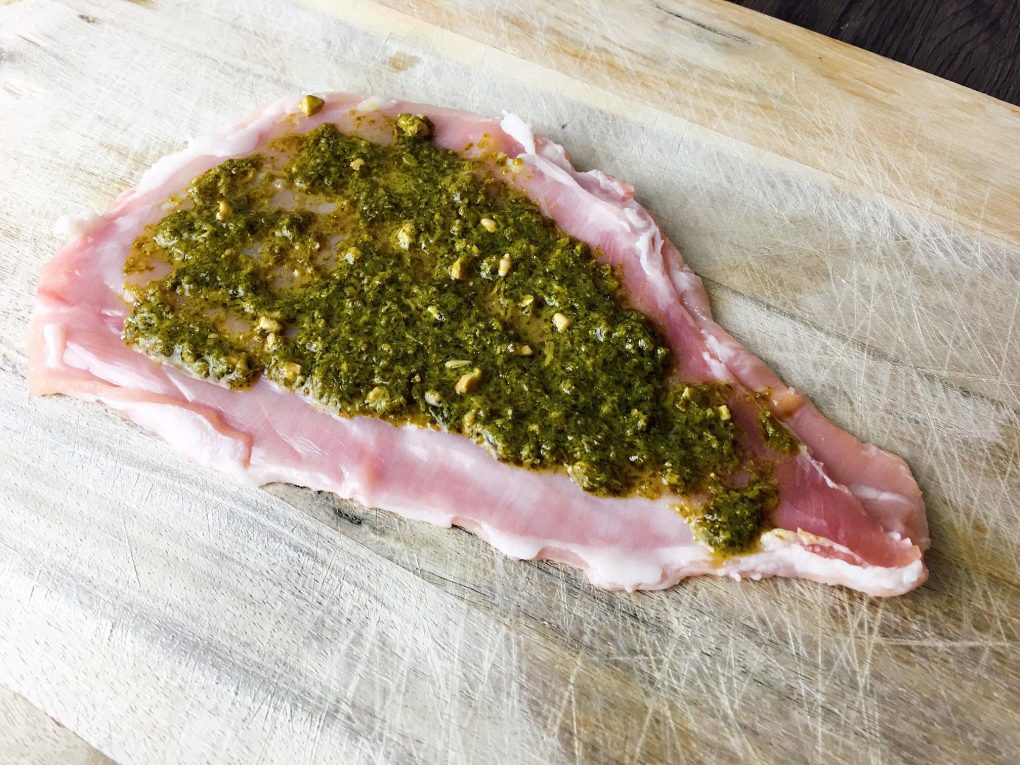 Kaninchen mit Basilikumpesto