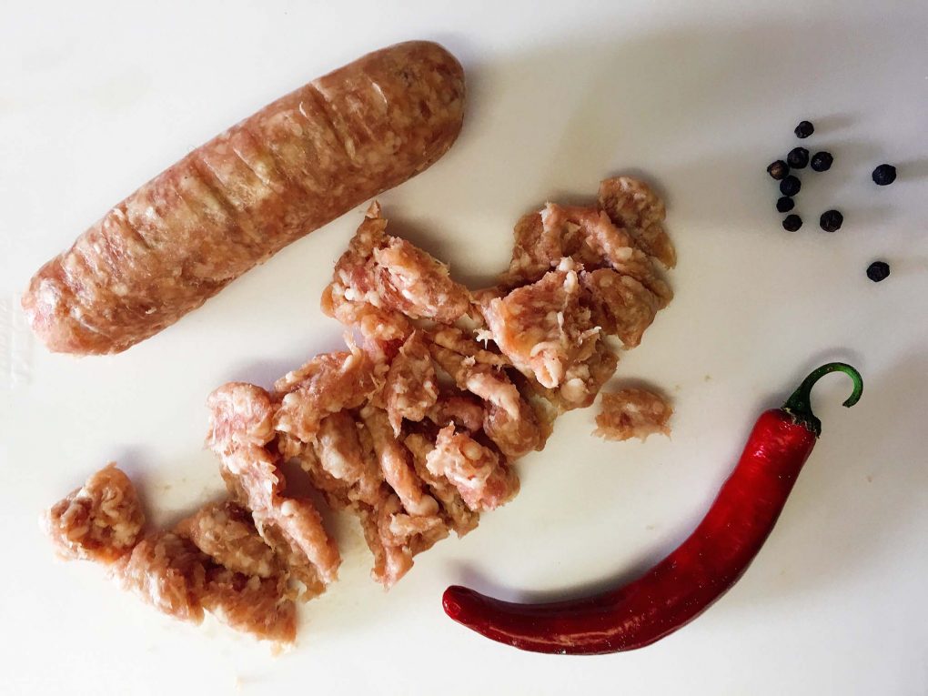 Bratwurst Reste verarbeiten