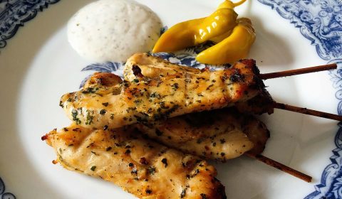 Griechische Hähnchenspieße