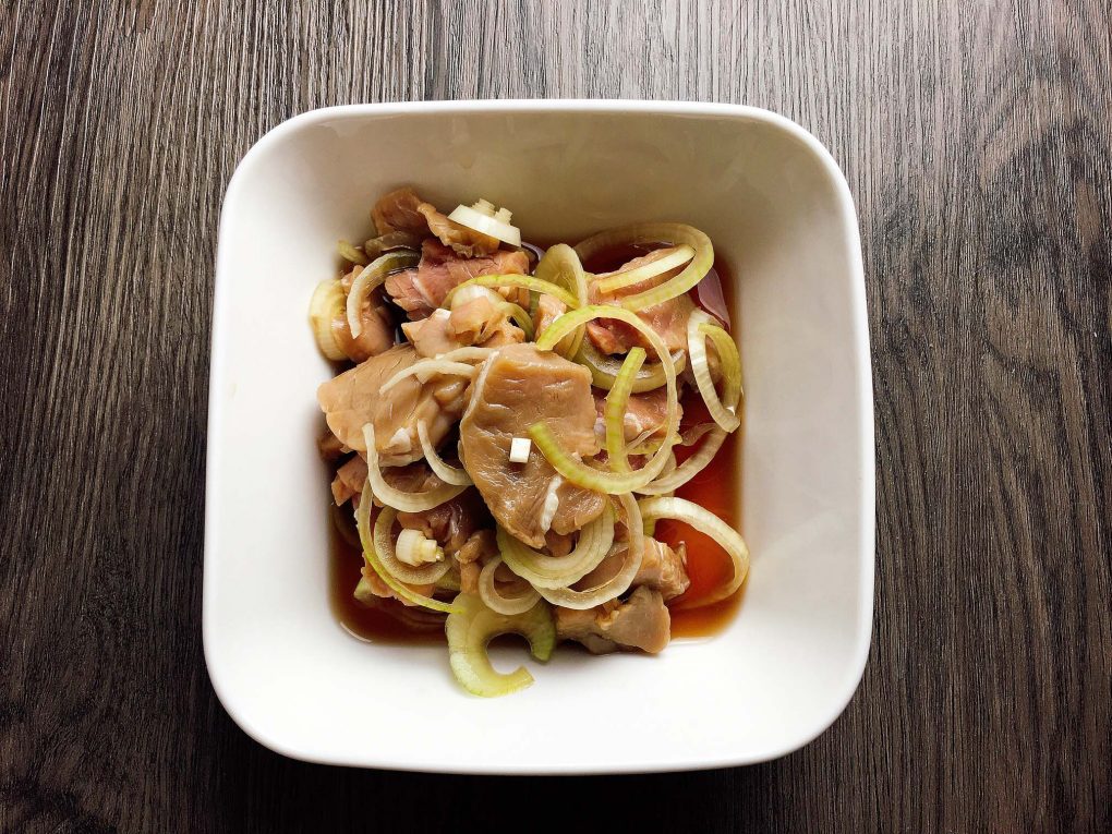 Mariniertes Schweinefleisch