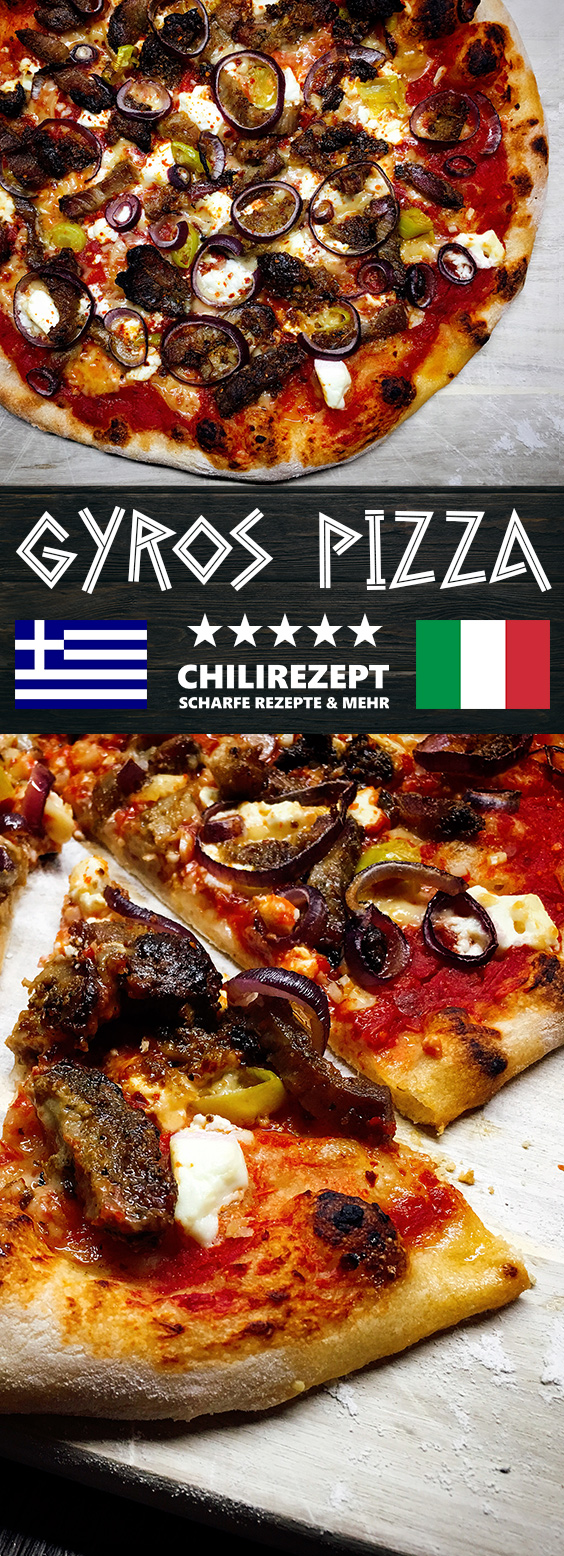 Gyros Pizza Rezept | Griechische Pizza mit Gyrosfleisch