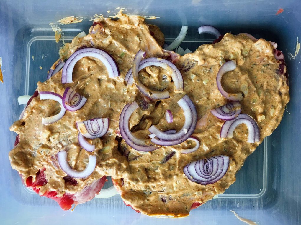 Gyrosfleisch einlegen