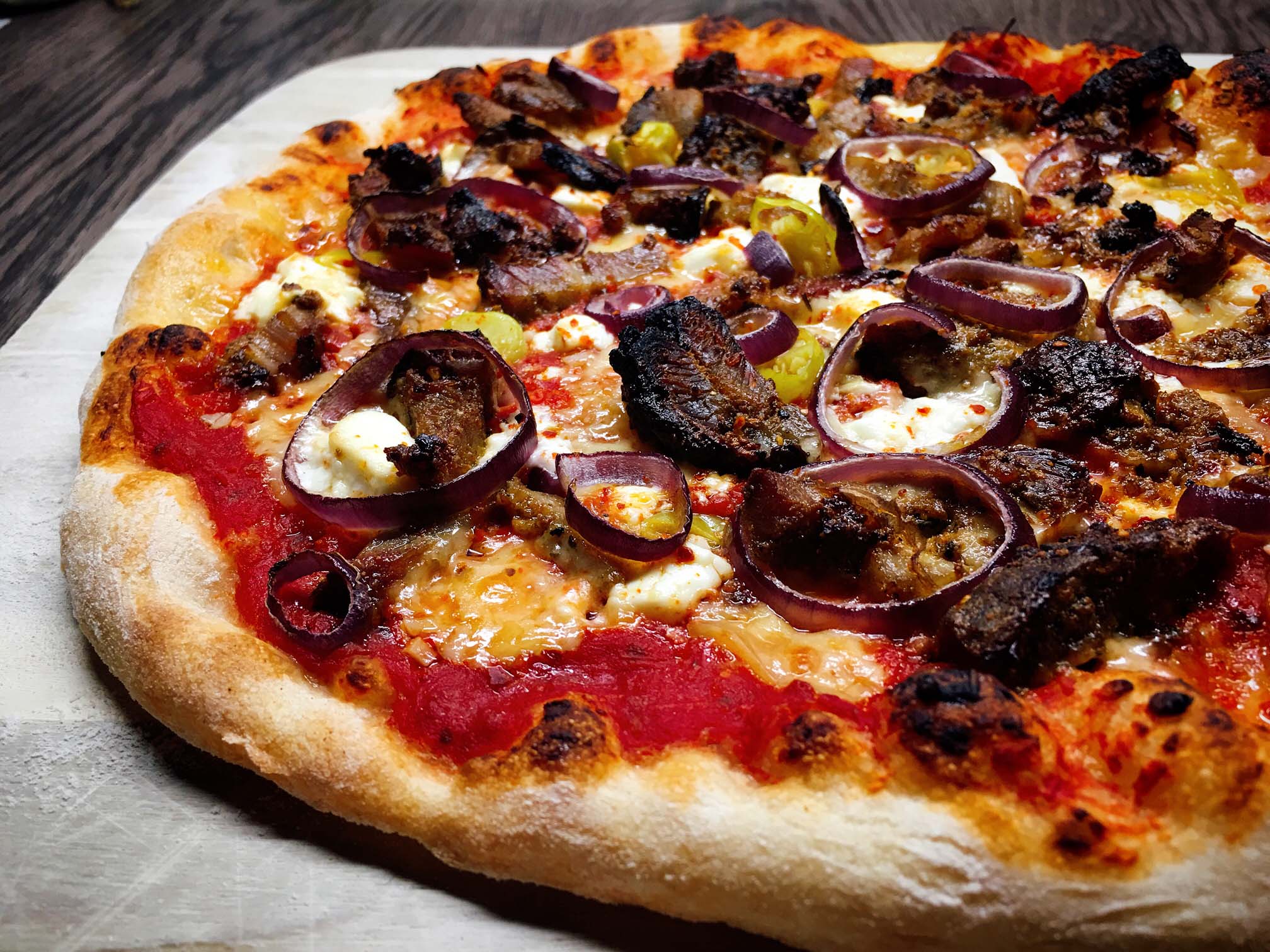 Gyros Pizza Rezept | Griechische Pizza mit Gyrosfleisch