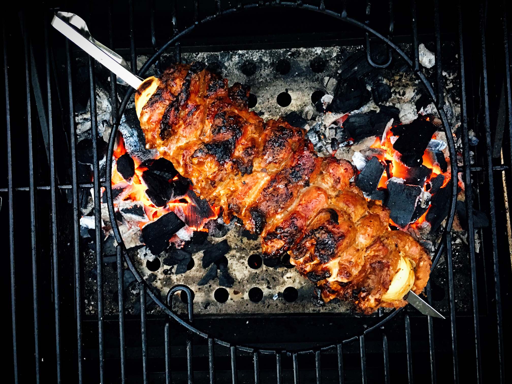 Gyros vom Grill Rezept Gyrosspieß selber machen