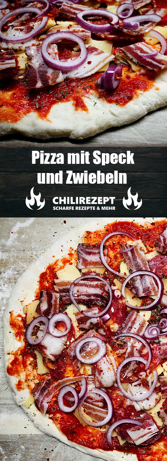 Pizza mit Speck und Zwiebeln Rezept | Pizza Rustica