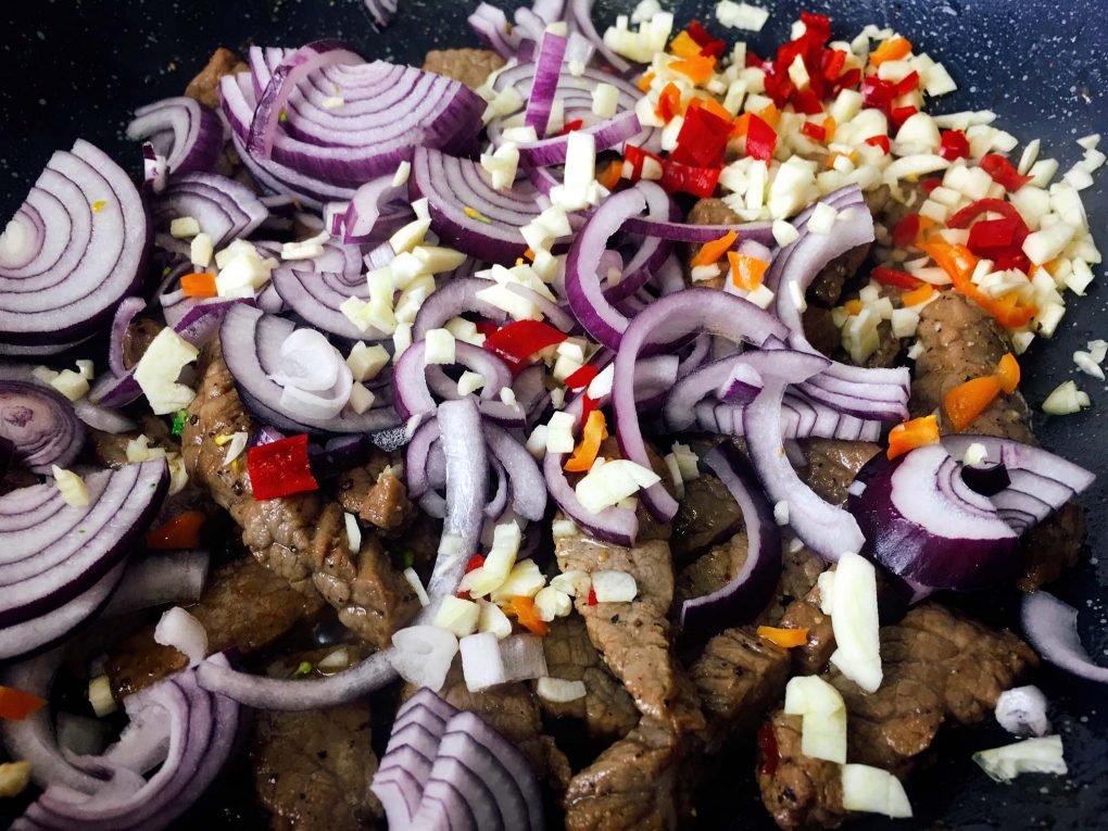 Teriyaki Fleisch Pfanne