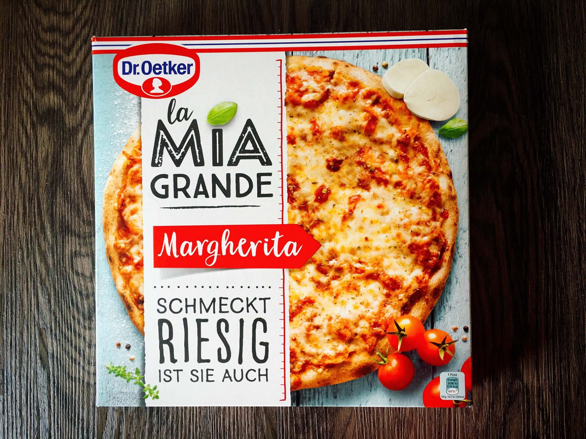 La Mia Grande Margherita Pizza Produkttest Dr. Oetker Tiefkühlpizza