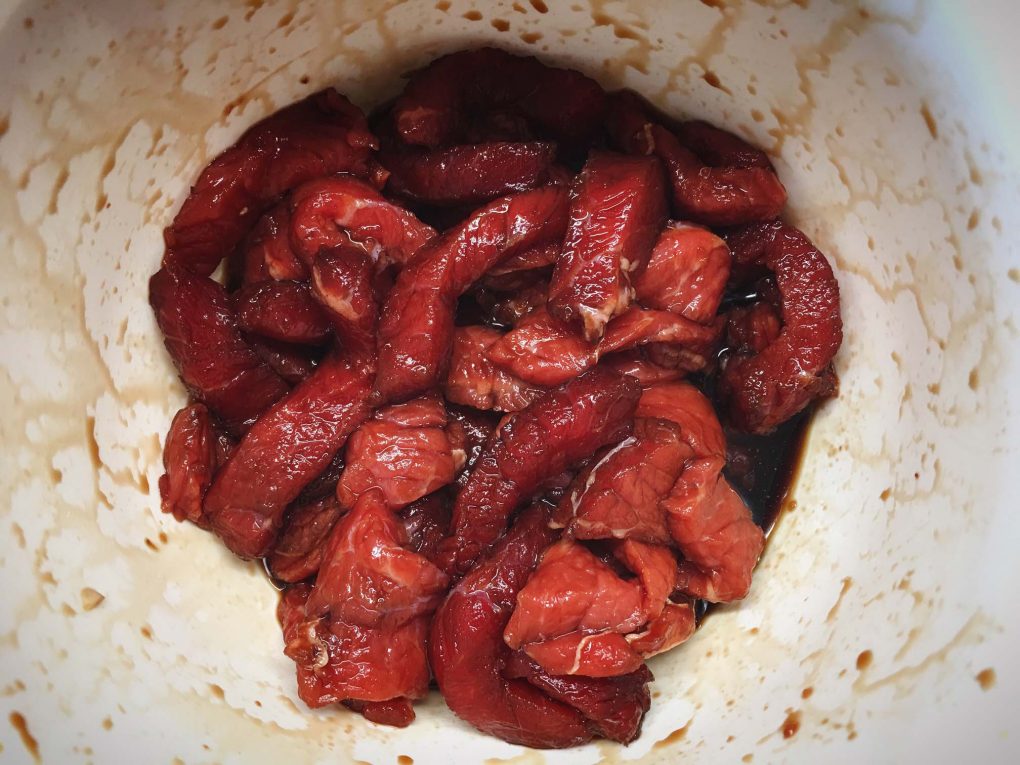 Mariniertes Rindfleisch