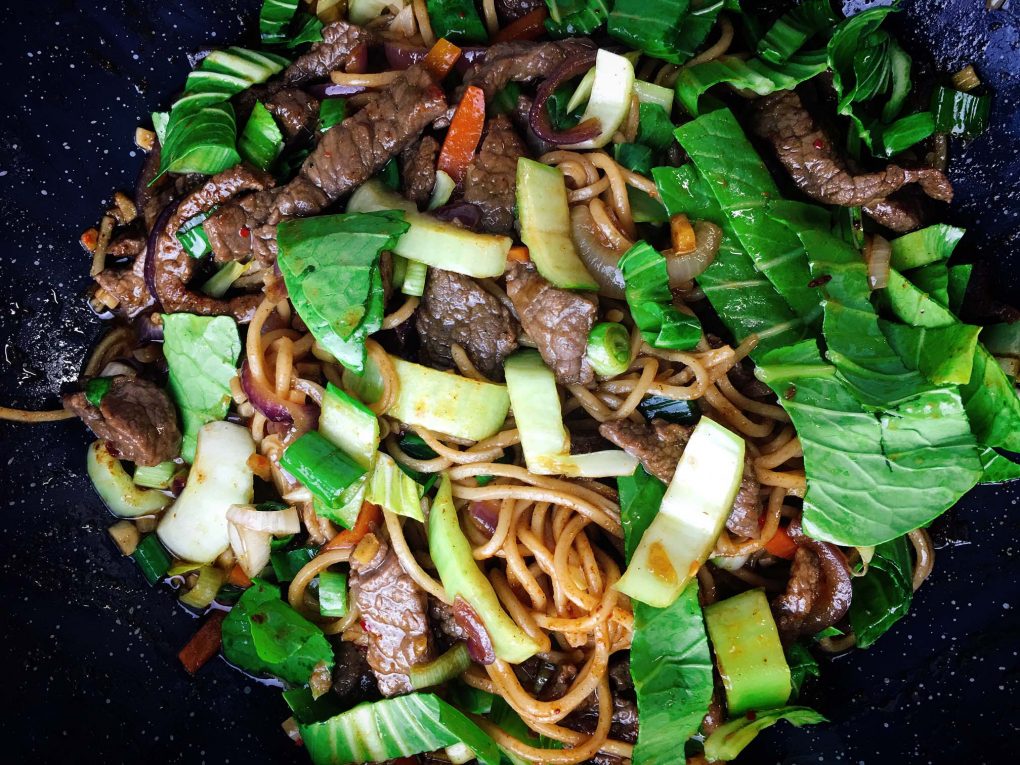 Pak Choi Rindfleisch Wok
