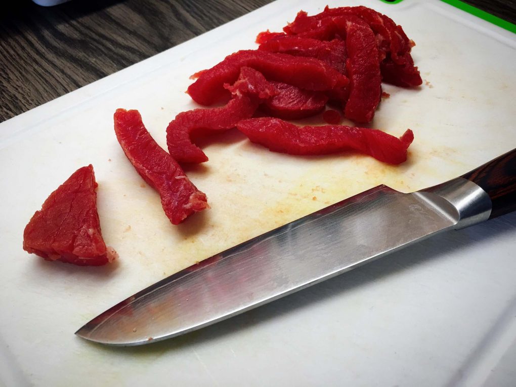 Rindfleisch schneiden