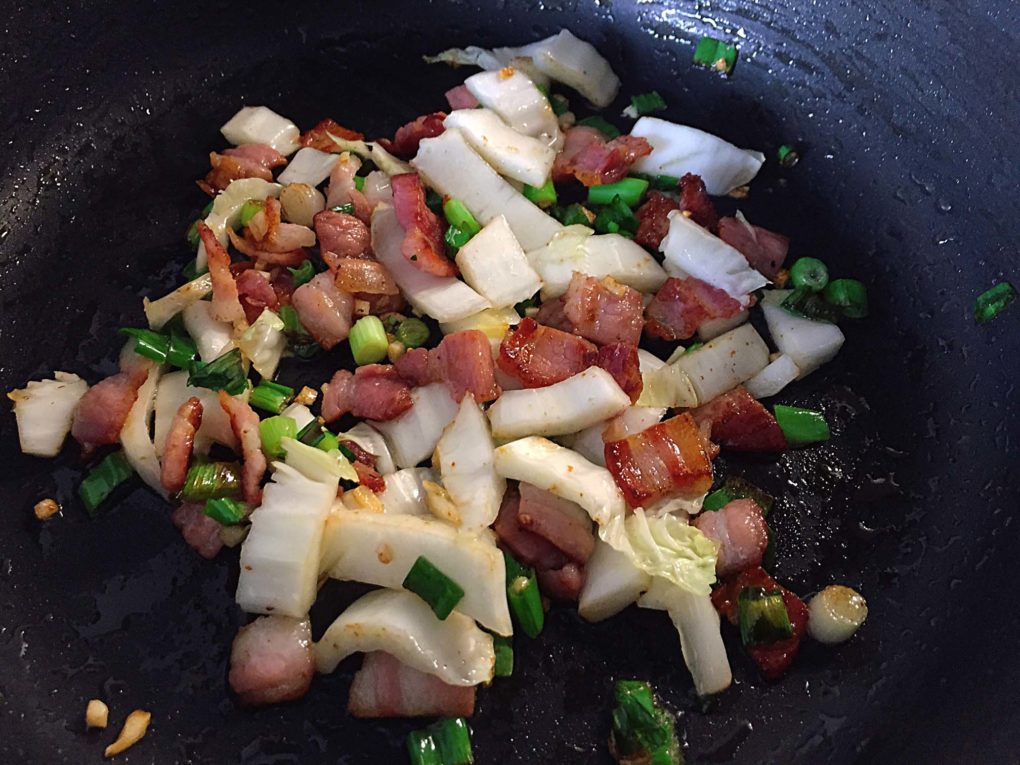 Chinakohl Speck Pfanne