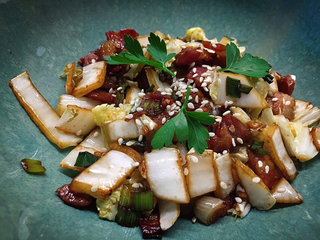 Chinakohl mit Speck