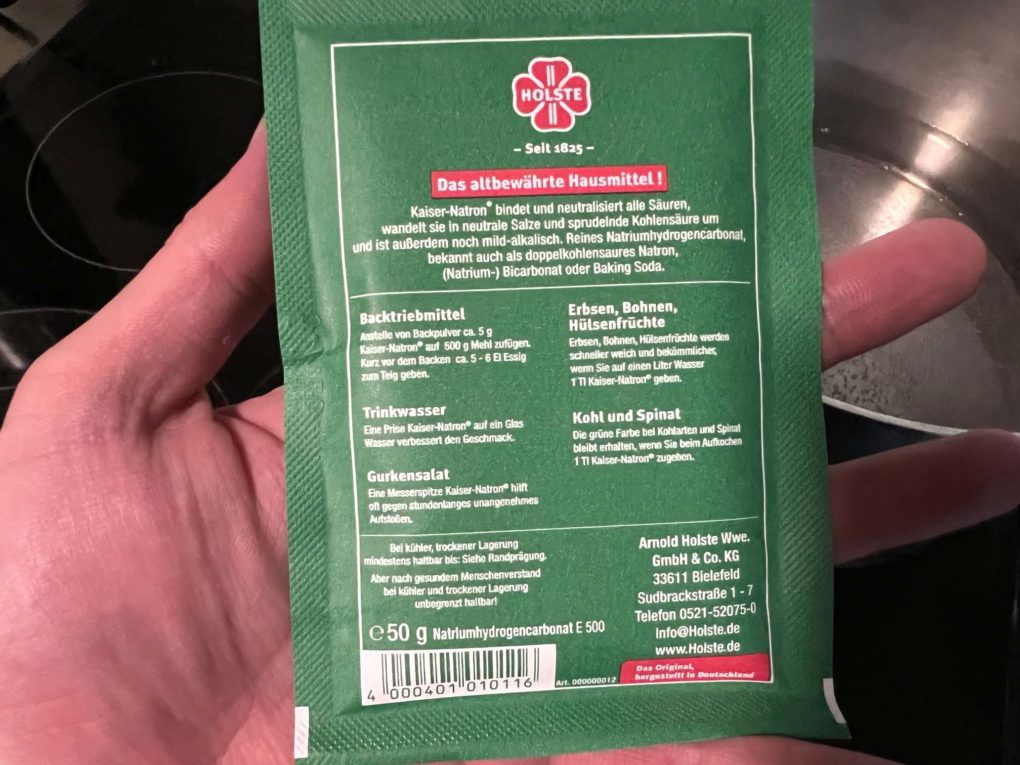 Grüne Bohnen Natron